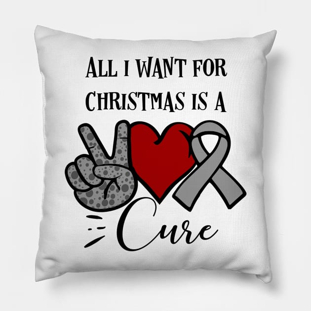 All I Want For Christmas Is A Cure Pillow by Yourfavshop600