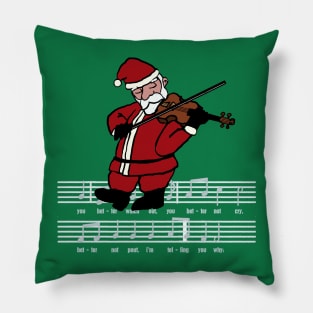Swinging Santa - Violin Pillow