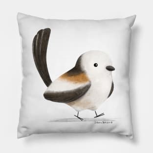 Long tailed tit bird Pillow