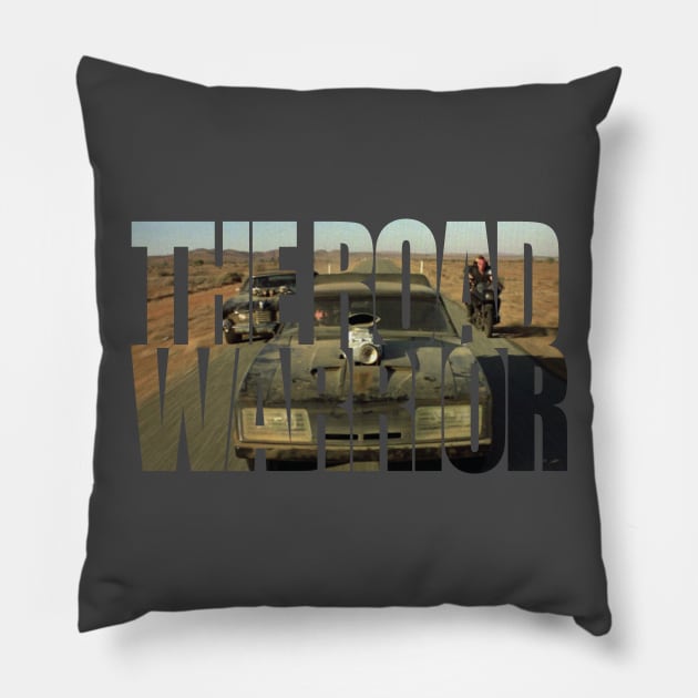 The Road Warrior Pillow by Robot Art