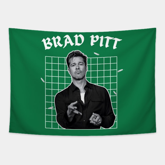 Brad pitt --- 90s aesthetic Tapestry by TempeGorengs