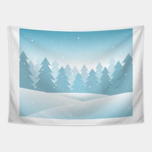 Winter forest Tapestry