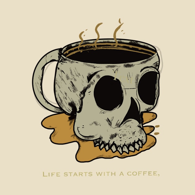 Skeleton hot coffee by Komal