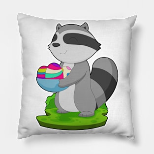 Racoon Easter Easter eggs Pillow