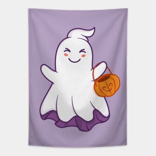 Cute Trick or Treat Ghost Tapestry