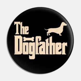 Mens Dachshund Dog Lovers Gifts The Dogfather Men Tee Pin