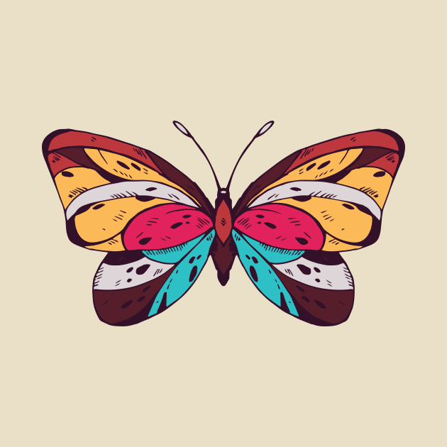 Colorful Butterfly Illustration by SLAG_Creative