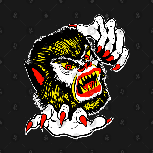 Retro wolfman Halloween art by UnlovelyFrankenstein