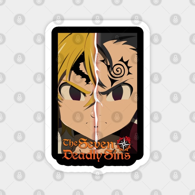 Meliodas vs Zeldris - Nanatsu no Taizai Magnet by Otaku Vibes