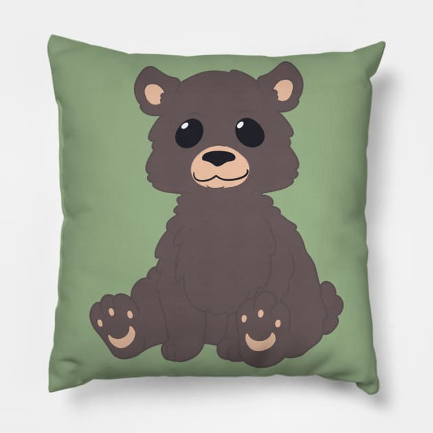 Black Bear Pillow by NovaSammy