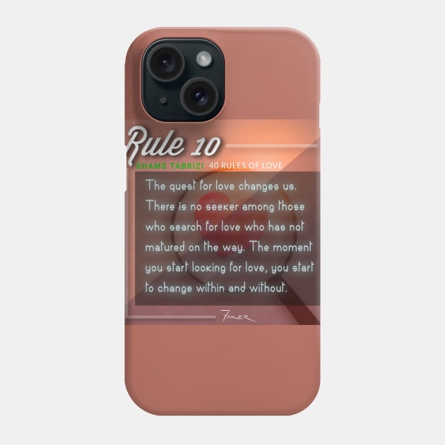 40 RULES OF LOVE - 10 Phone Case by Fitra Design