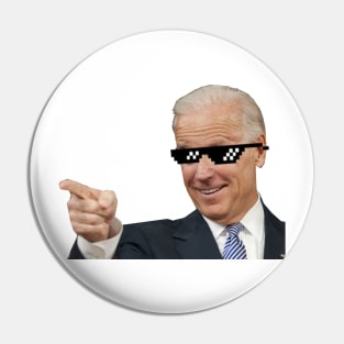 Joe Biden Finger gun - Deal with it - no background Pin