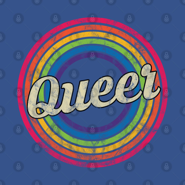 Queer - Retro Rainbow Faded-Style - Queer - T-Shirt