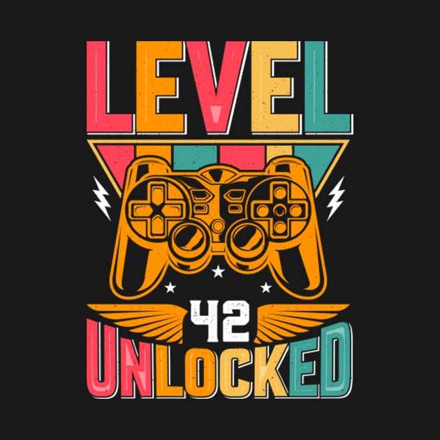 Level 42 Unlocked Awesome Since 1981 Funny Gamer Birthday by susanlguinn