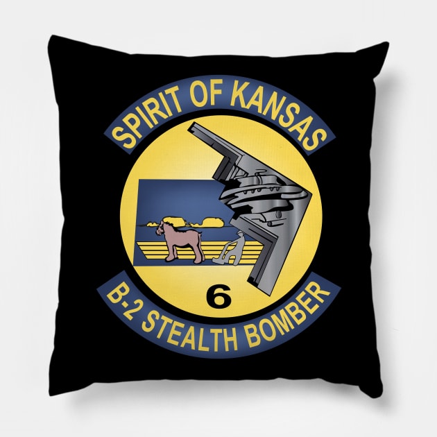 B2 - Spirit of Kansas Stealth Bomber wo Txt Pillow by twix123844