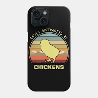 Easily Distracted By Chickens Phone Case