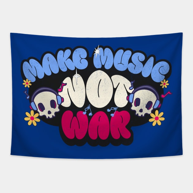 Make Music not War Tapestry by AnnaDreamsArt