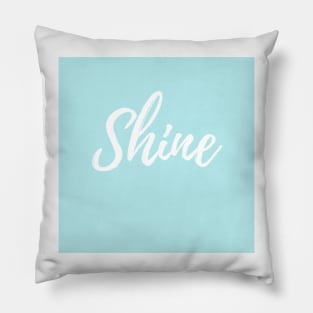 Shine - Blue Background - Word of the Year Pillow