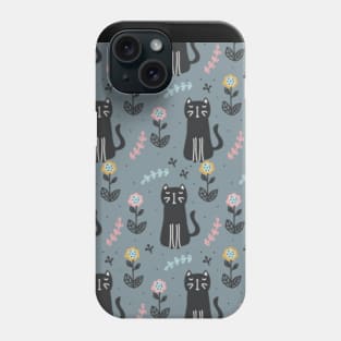 Cute black cat pattern Phone Case