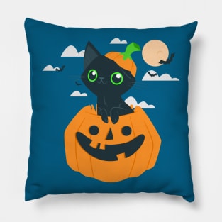 Pumpkin Kitty Kawaii Pillow