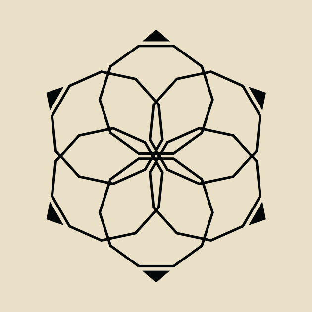 Geometrical Flower Black by ShadiestNeutron