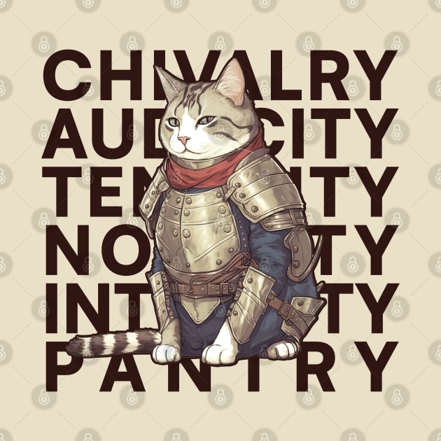 The Chivalrous Knight Cat by The Kitten Gallery