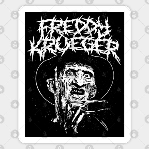 black metal freddy freddy krueger sticker teepublic black metal freddy