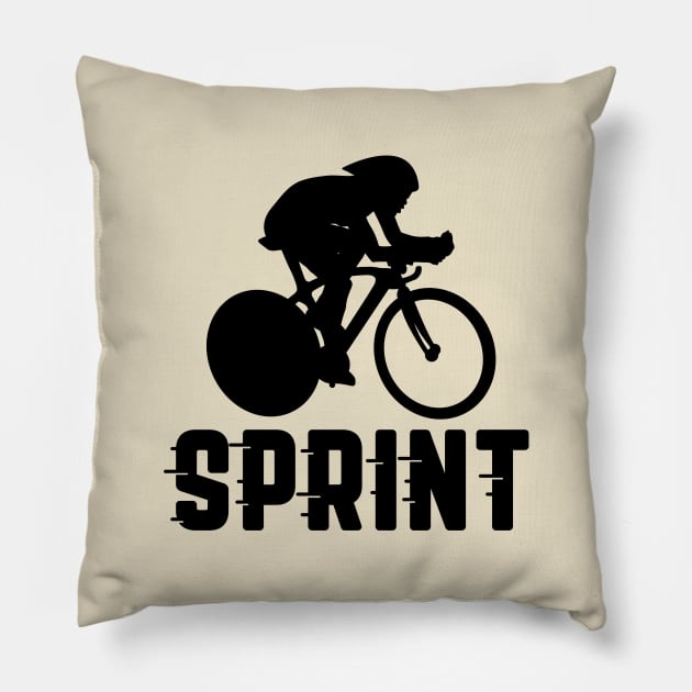 ✪ SPRINT ✪ Cycling life Pillow by Naumovski