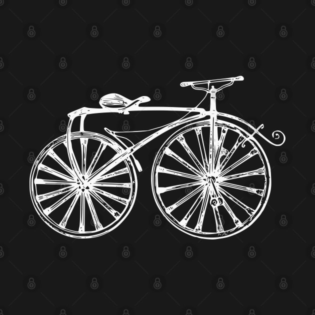 White Vintage Bicycle by Vintage Boutique