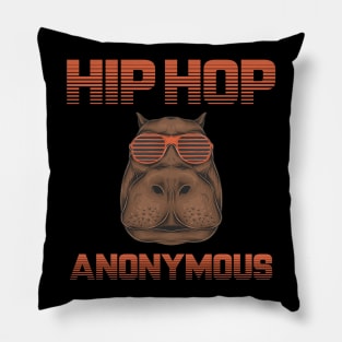 Funny HipHop Anonymous hippopotamus Hip Hop Pan Gift Pillow