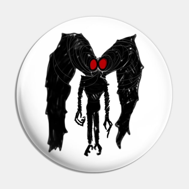 Mothmans Glare Pin by paintchips