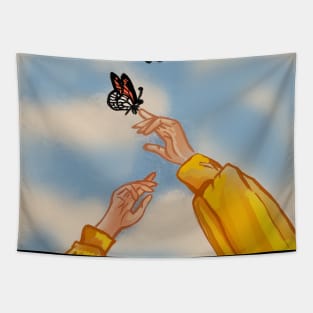 Reach out to the butterflies Tapestry