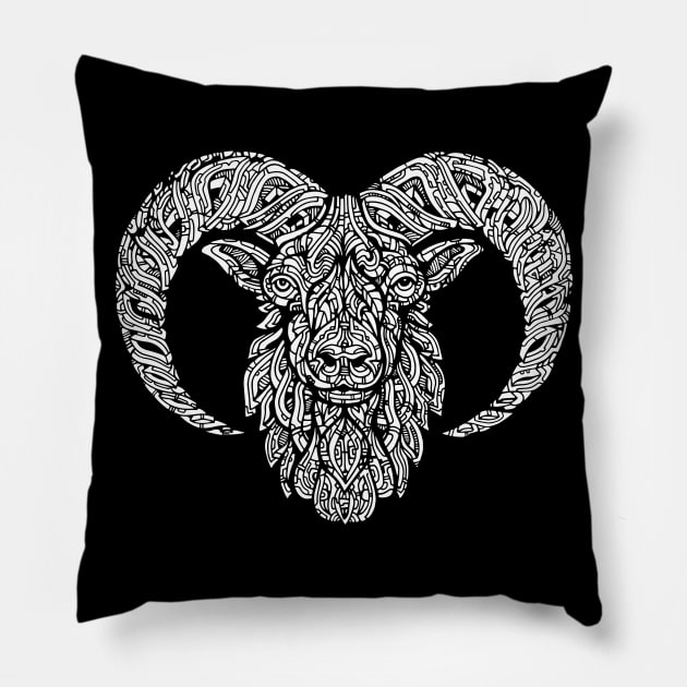 Aries Pillow by JOHNF