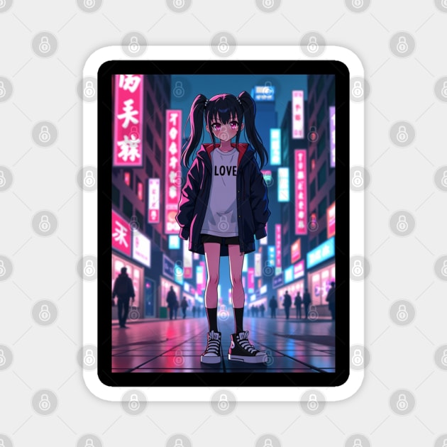 Dynamic Anime Vibes: A Journey of Color and Emotion Magnet by Steve