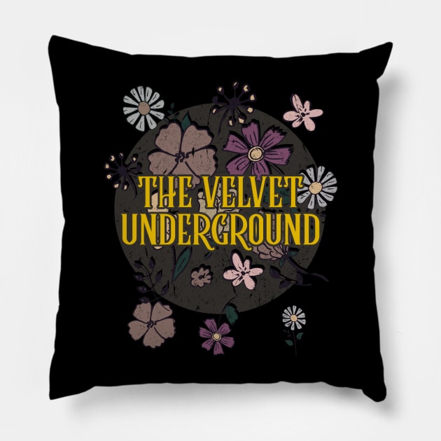 Aesthetic Underground Proud Name Flowers Retro Styles Pillow by BilodeauBlue