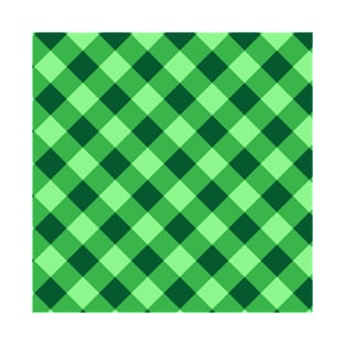 Green Gingham Inspired Pattern T-Shirt