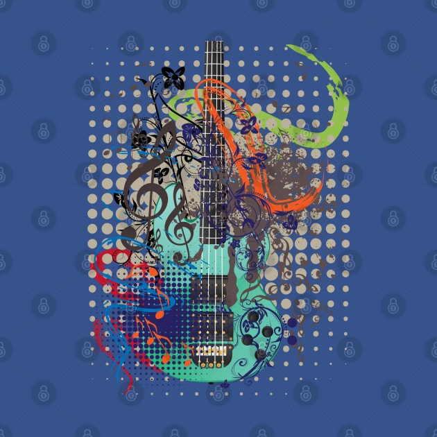 Grunge Guitar Illustration by AnnArtshock