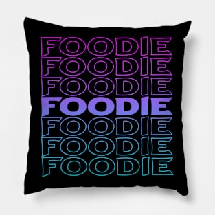 Foodie Repeat Text Pillow