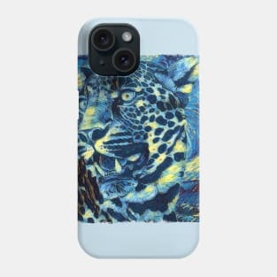 Leopard Van Gogh Style Phone Case