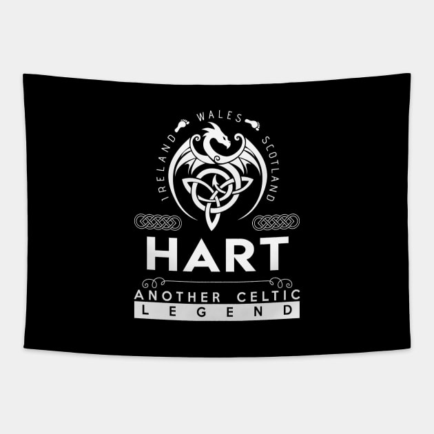 Hart Name T Shirt - Another Celtic Legend Hart Dragon Gift Item Tapestry by harpermargy8920