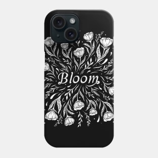 Bloom-Black and White Phone Case