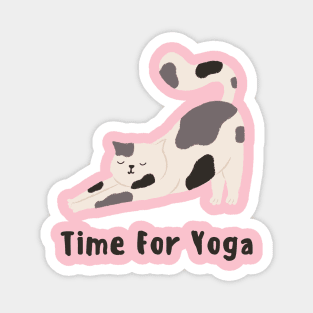 Time for yoga cat version Magnet