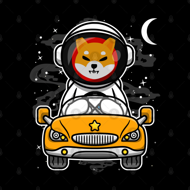 Astronaut Car Shiba Inu Coin To The Moon Crypto Token Shib Army Cryptocurrency Wallet HODL Birthday Gift For Men Women by Thingking About