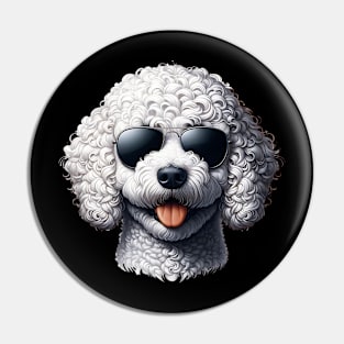 Lagotto Romagnolo Dog Wearing Sunglasses Pin