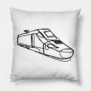 Railway minimalist train trenes high speed trains Pillow