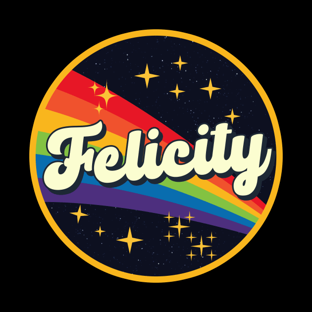 Felicity // Rainbow In Space Vintage Style by LMW Art