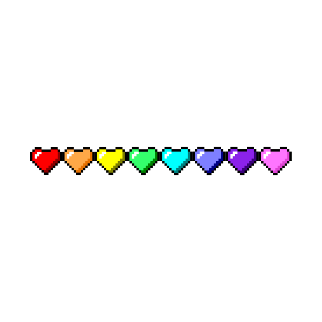 Pixel Heart Rainbow by rainb0w0tter