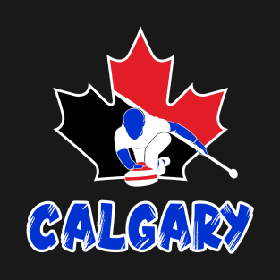 Curling Calgary for Canadian Curling Fan and Curling Player T-Shirt