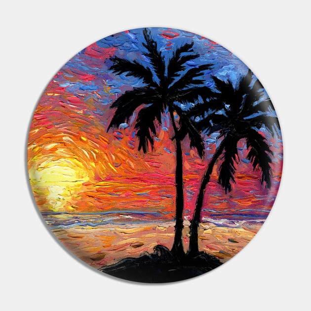 Paradise at Dusk Pin by sagittariusgallery