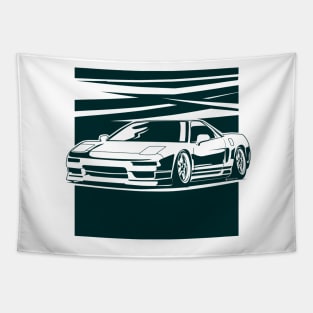 Acura NSX monochrome illustration Tapestry